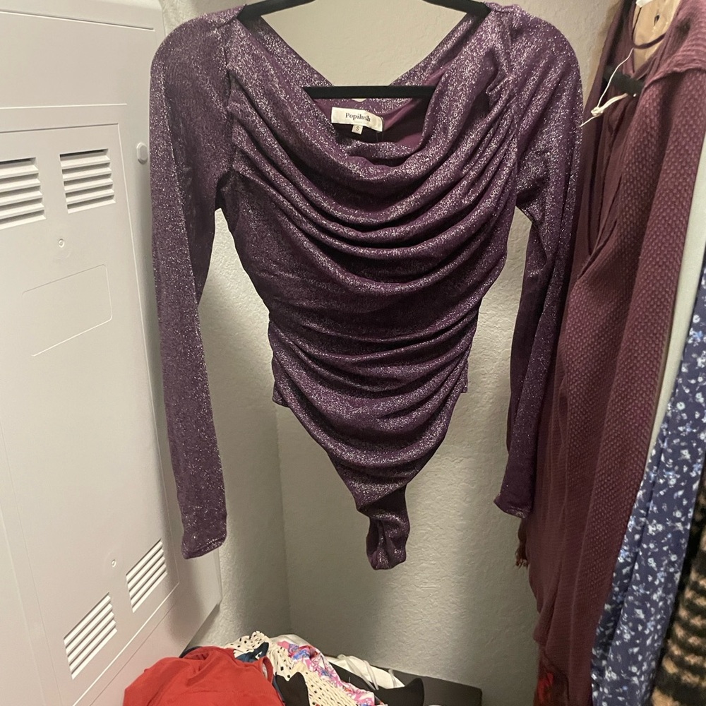 NWT Popilush Shapewear Knit Long Sleeve Slimming Bodysuit - Picture 13 of 15